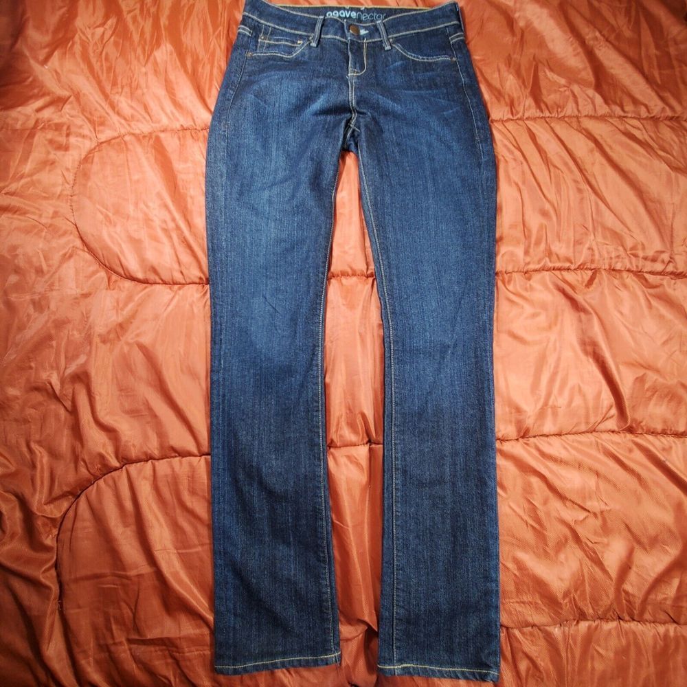 Agave Denim Athena Size 26 Made in‎ USA Baby Blue Jeans Relaxed Straight 26x32